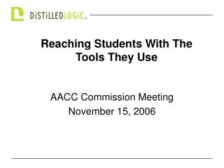 AACC Commission Meeting November 15, 2006
