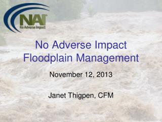 No Adverse Impact Floodplain Management