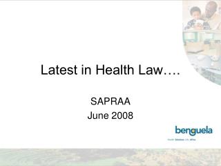 Latest in Health Law….