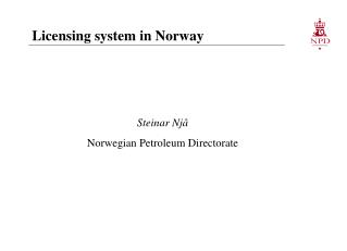 Licensing system in Norway