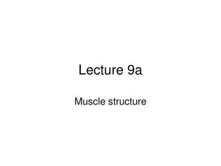 Lecture 9a