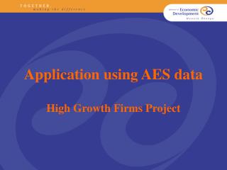 Application using AES data High Growth Firms Project