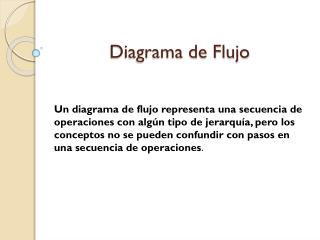 Diagrama de Flujo