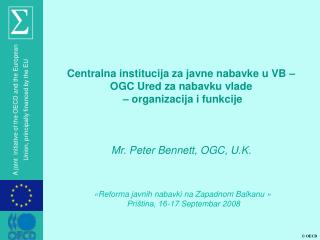 Centralna institucija za javne nabavke u VB – OGC Ured za nabavku vlade