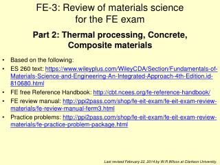 FE-3: Review of materials science for the FE exam