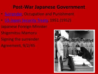 Post-War Japanese Government