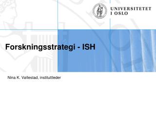 Forskningsstrategi - ISH