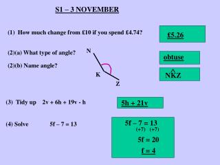 S1 – 3 NOVEMBER