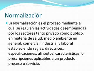 Normalización