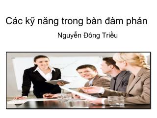 Các kỹ năng trong bàn đàm phán