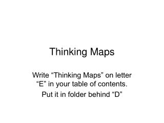 Thinking Maps