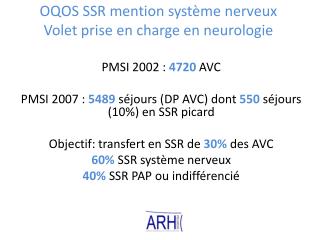 OQOS SSR mention système nerveux Volet prise en charge en neurologie