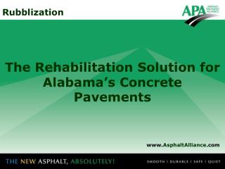 The Rehabilitation Solution for Alabama’s Concrete Pavements