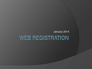 WEB REGISTRATION