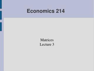 Economics 214