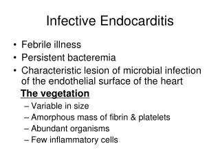 Infective Endocarditis