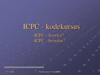 ICPC - kodekursus