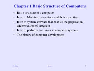 Chapter 1 Basic Structure of Computers