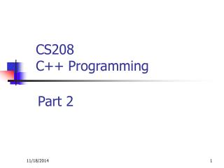 CS208 C++ Programming