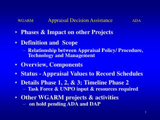 Phases &amp; Impact on other Projects Definition and Scope