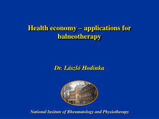 Health economy – applications for balneotherapy