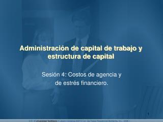 Administración de capital de trabajo y estructura de capital