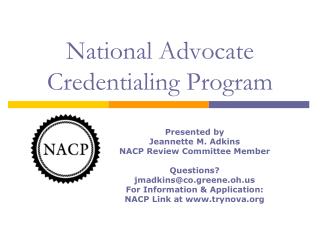 National Advocate Credentialing Program