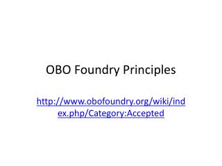 OBO Foundry Principles