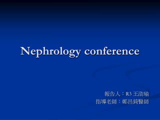 Nephrology conference