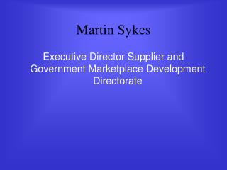Martin Sykes