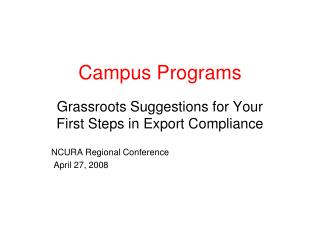 Campus Programs