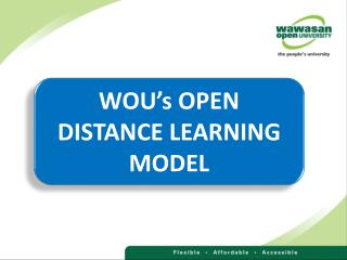 WOU’s OPEN DISTANCE LEARNING MODEL