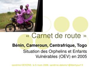 « Carnet de route »