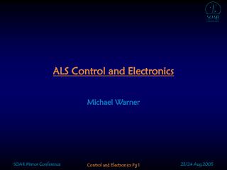 ALS Control and Electronics