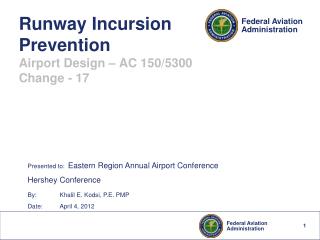 Runway Incursion Prevention Airport Design – AC 150/5300 Change - 17