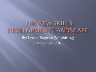 the New Skills Development Landscape