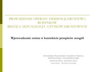 Dolnośląski Wojewódzki Inspektor Nadzoru Geodezyjnego i Kartograficznego