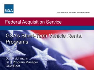 GSA’s Short-Term Vehicle Rental Programs