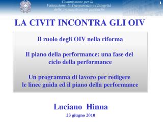 LA CIVIT INCONTRA GLI OIV