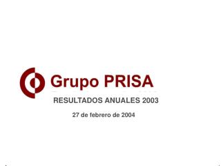 RESULTADOS ANUALES 2003