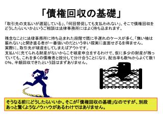 「債権回収の基礎」