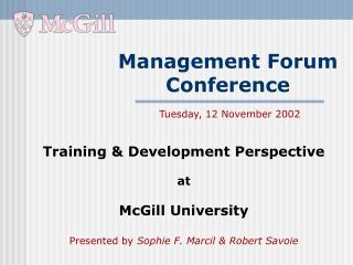 Management Forum Conference