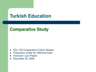 Turkish Education