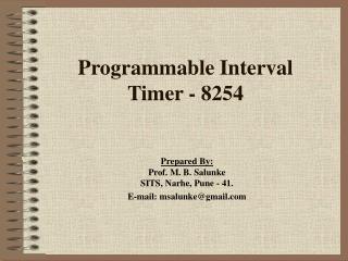 Programmable Interval Timer - 8254