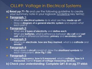 OLL#9: Voltage in Electrical Systems