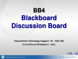BB4 Blackboard Discussion Board