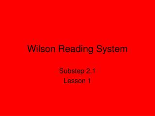 Wilson Reading System