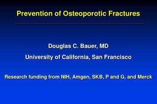 Prevention of Osteoporotic Fractures