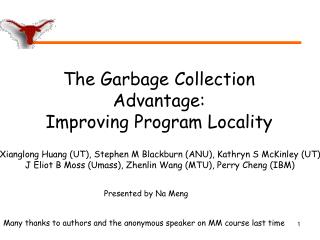 The Garbage Collection Advantage: Improving Program Locality