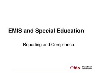 EMIS and Special Education